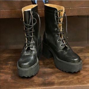 John Fluevog Platform Boot in Black
